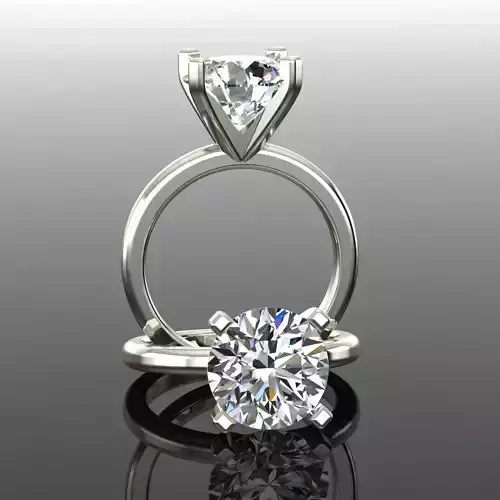 Solitaire Ring 3D print model