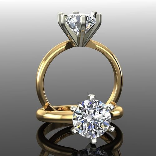Solitaire Ring 3D print model