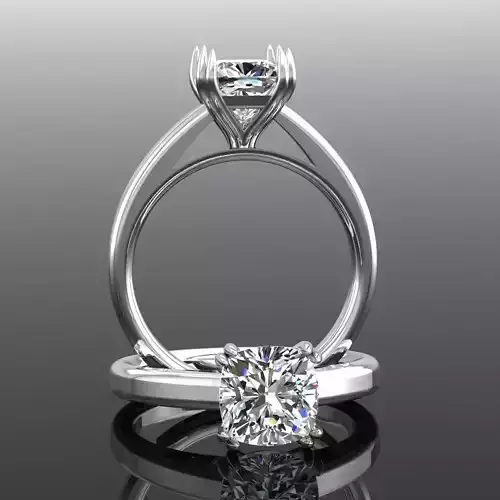 Solitaire Ring 3D print model