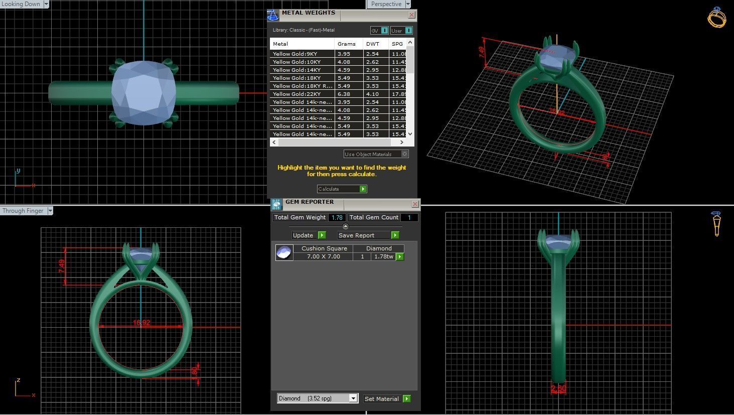 Solitaire Ring 3D print model_2
