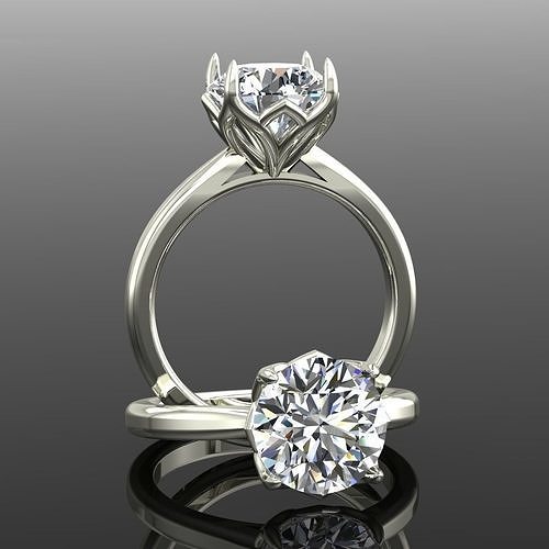 Solitaire Ring 3D print model
