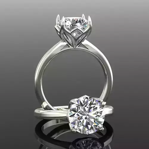 Solitaire Ring 3D print model
