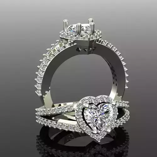 Solitaire Ring 3D print model