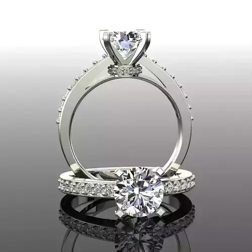 Solitaire Ring 3D print model