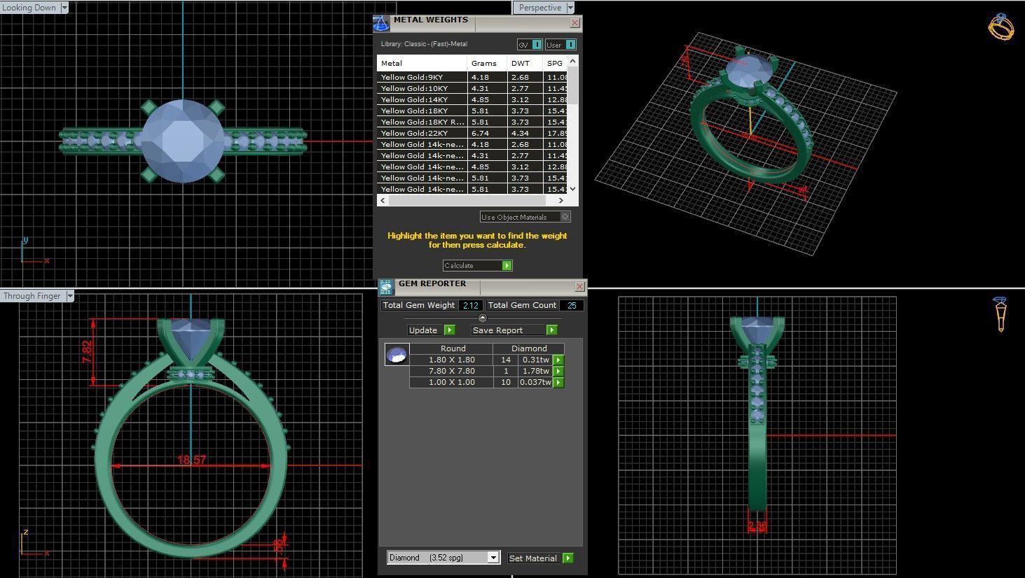 Solitaire Ring 3D print model_1