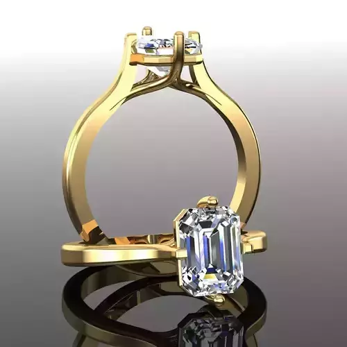 Solitaire Ring 3D print model