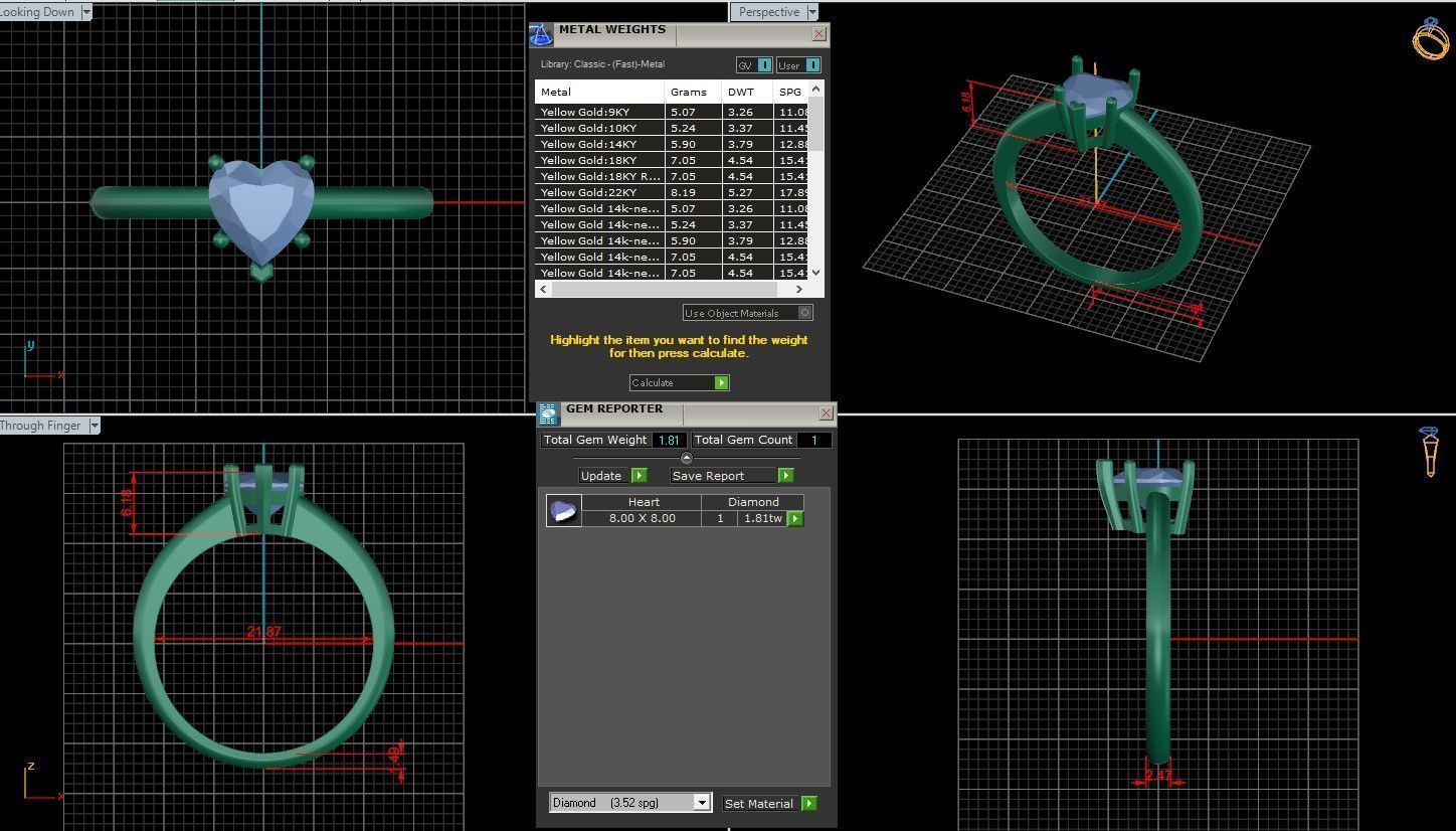 Solitaire Ring 3D print model_1