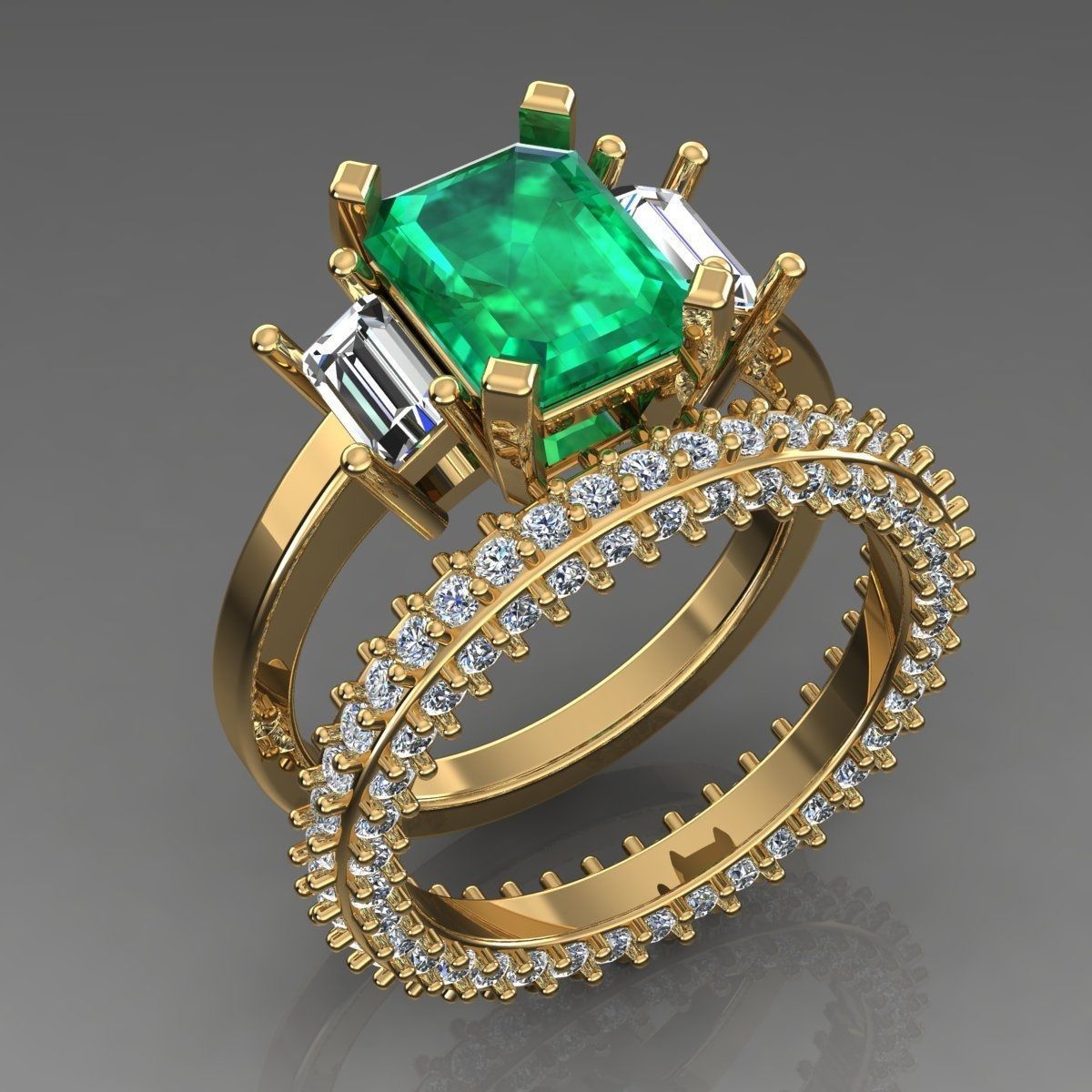 Solitaire Ring 3D print model_2