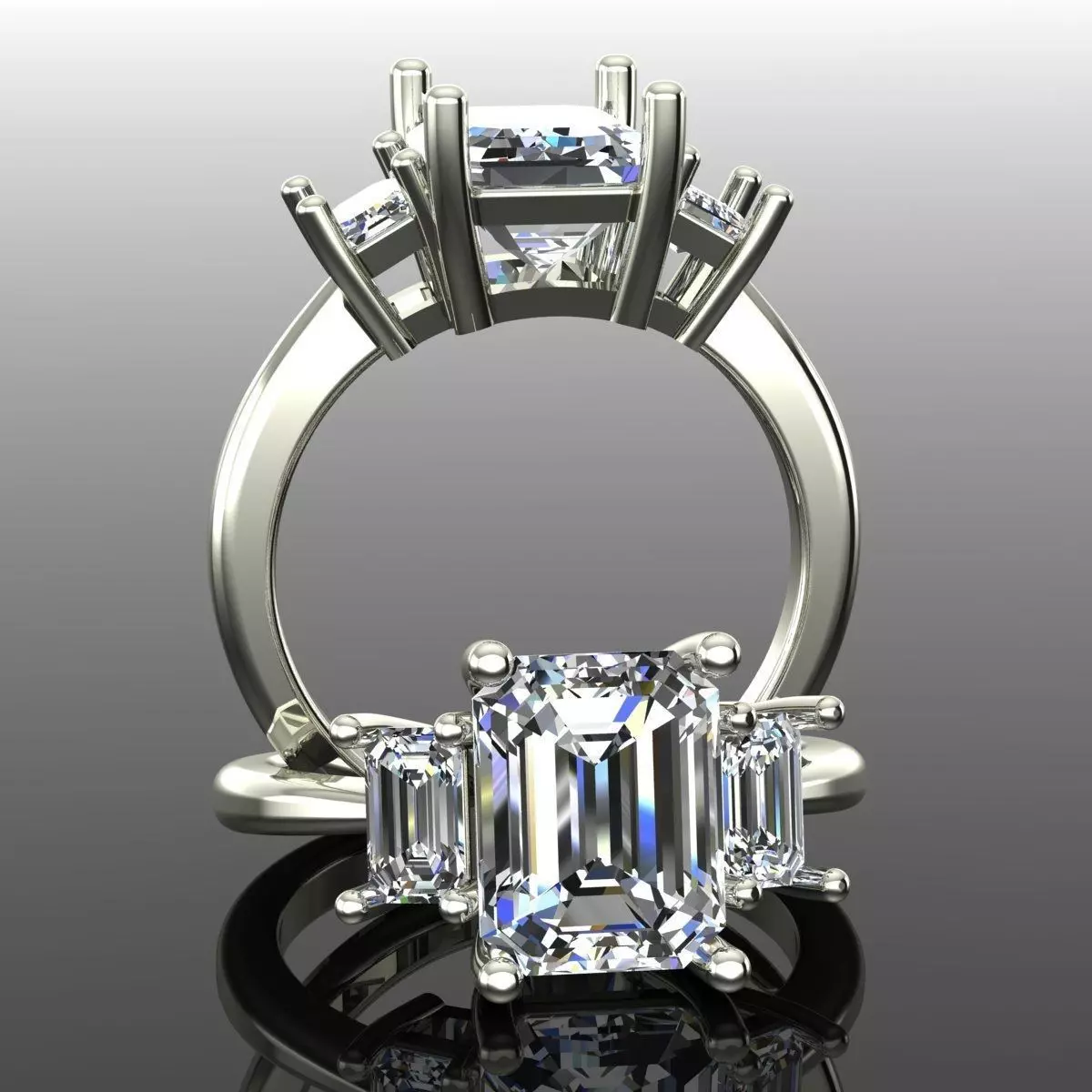 Solitaire Ring 3D print model_0