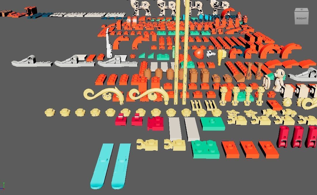 PixelBricks3D  - Lego Santas Sleigh  3D print model_7