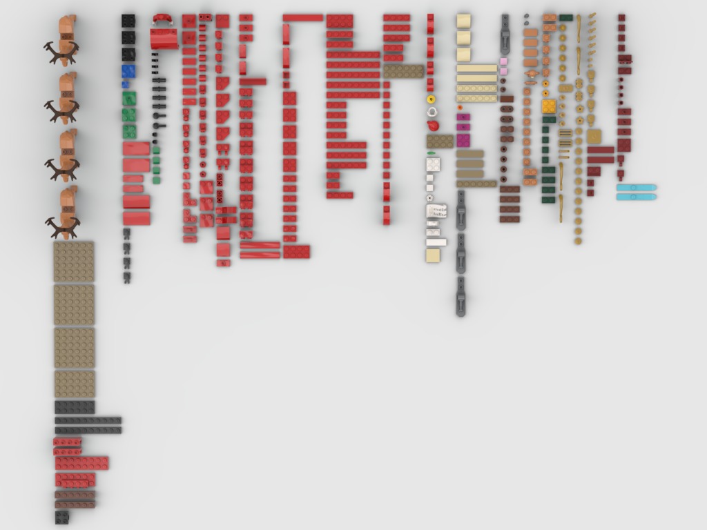 PixelBricks3D  - Lego Santas Sleigh  3D print model_1