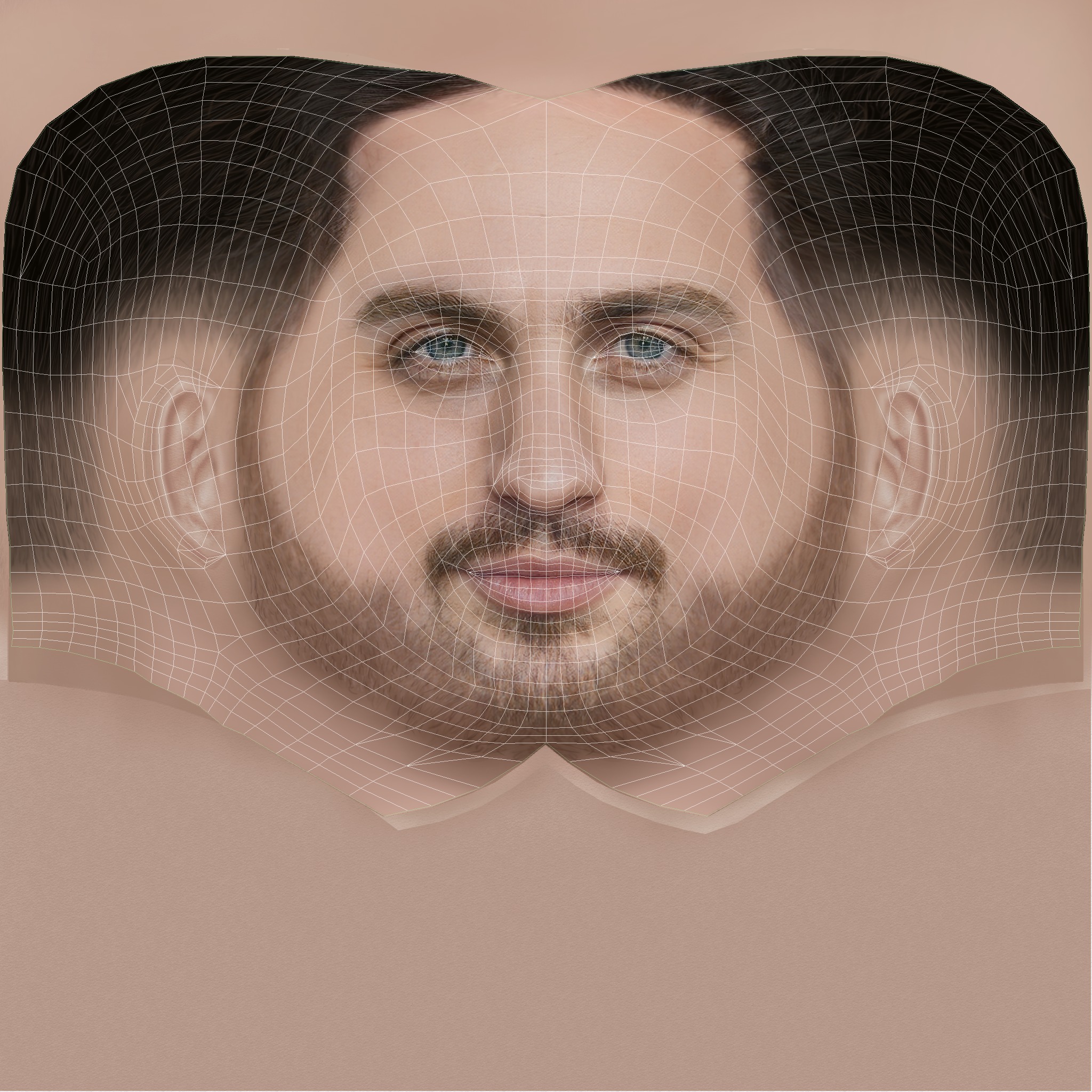 Aaron Taylor-Johnson Head - Low poly head for game Low-poly 3D model_8