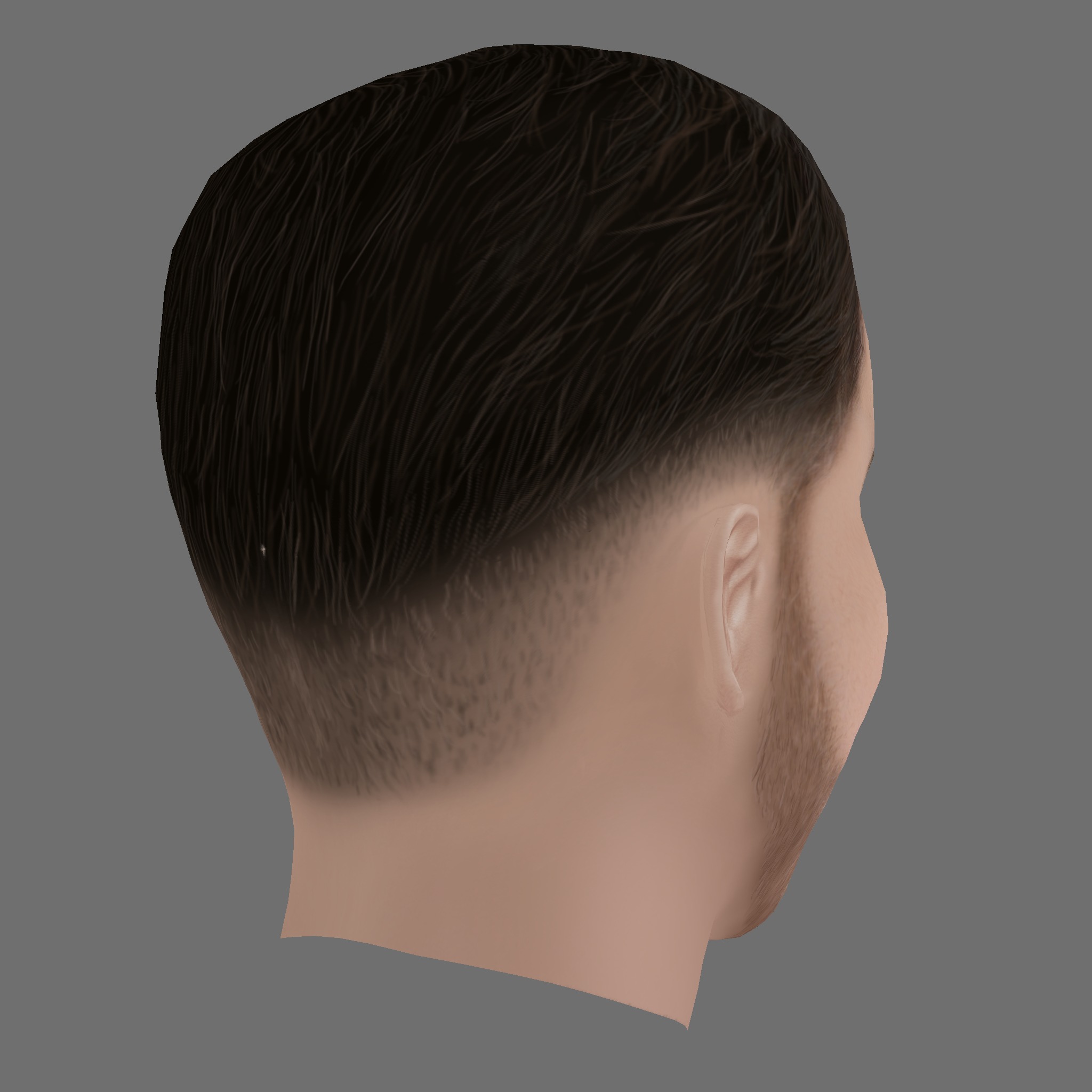 Aaron Taylor-Johnson Head - Low poly head for game Low-poly 3D model_4