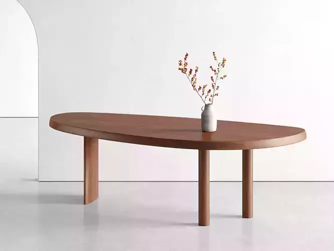 525 Table En Forme Libre 3D model