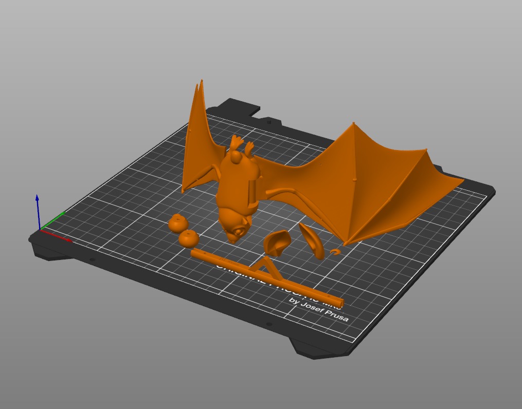 Halloween Bat Flying Mobile 3D print model_5