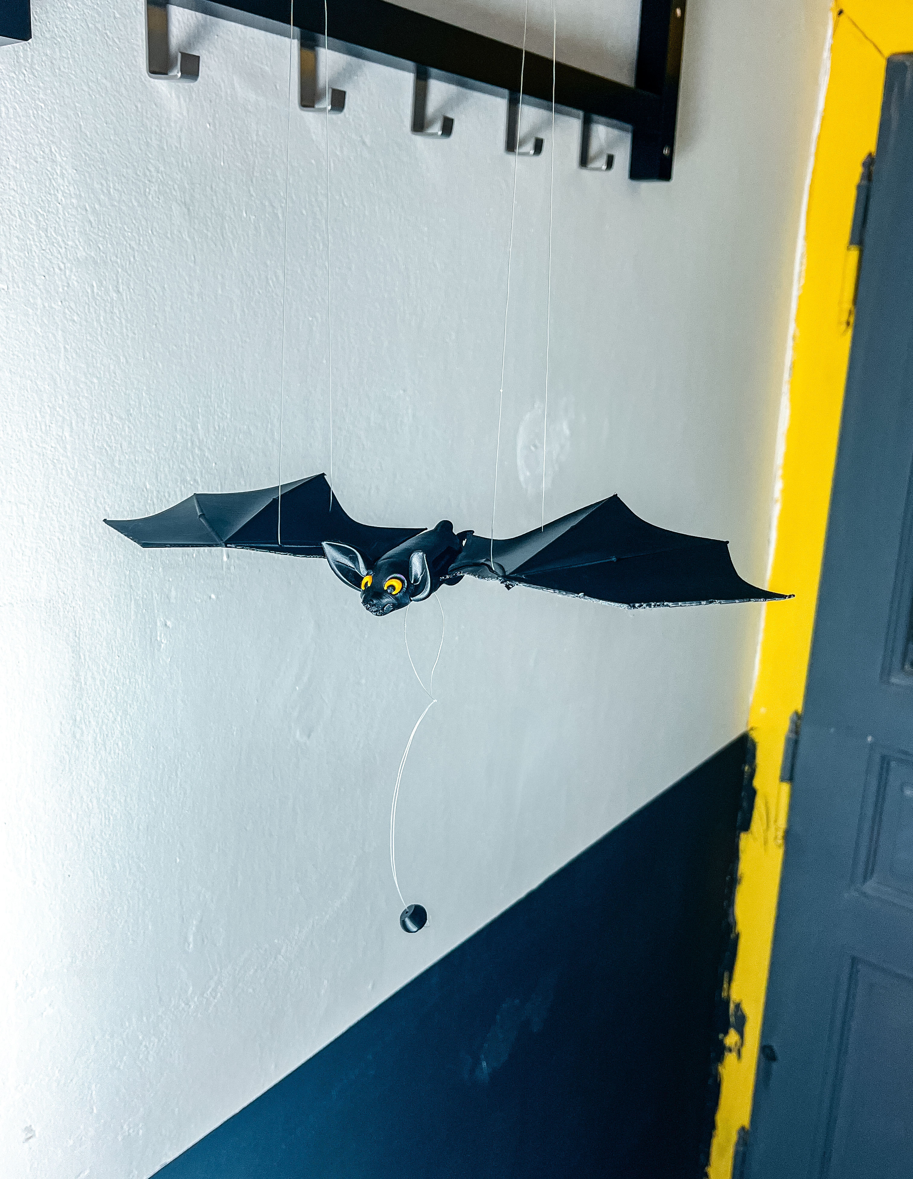 Halloween Bat Flying Mobile 3D print model_2