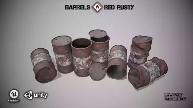 Barrels red rusty