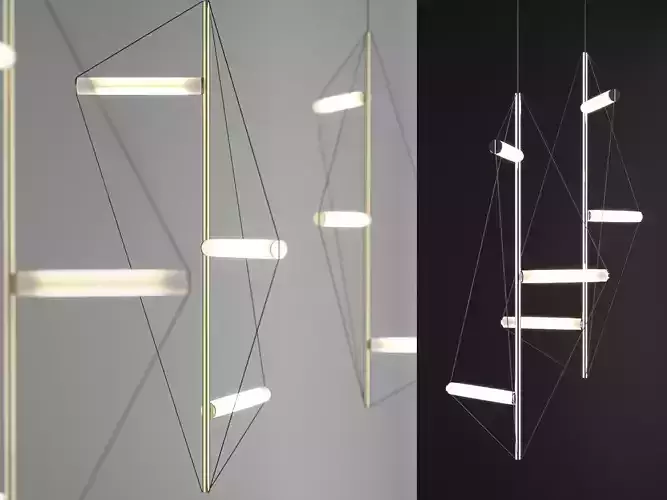 Polygon Chandelier 3D model