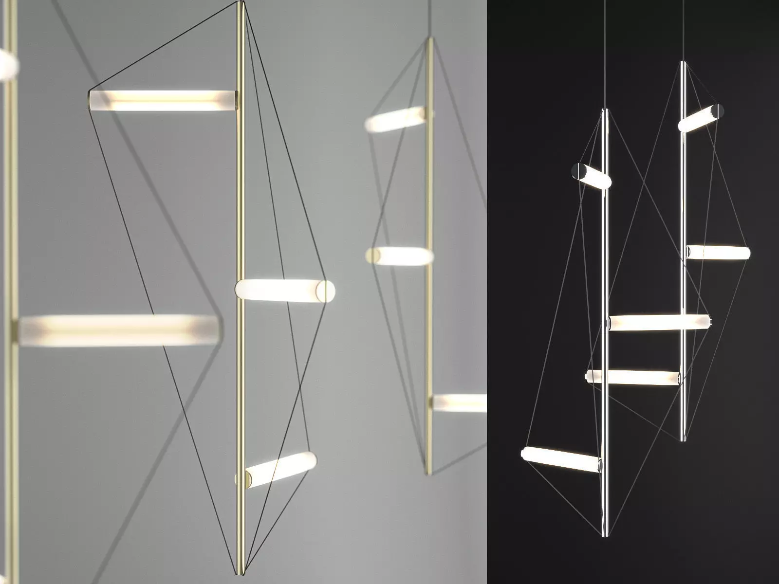 Polygon Chandelier 3D model_0