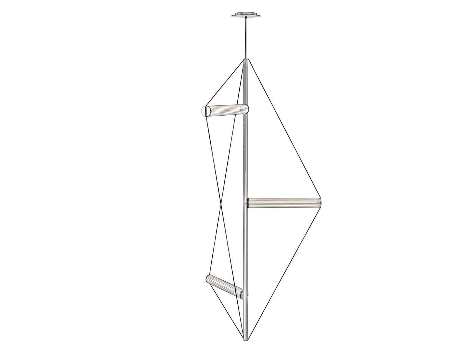 Polygon Chandelier 3D model_3