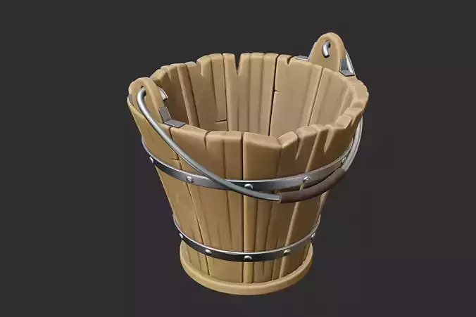 a Bucket Low-poly 3D model