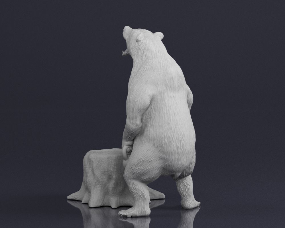 001548 Bear standing 3D print model_13