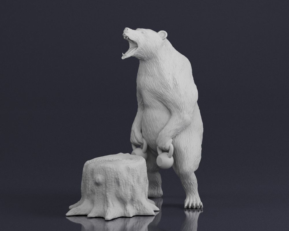 001548 Bear standing 3D print model_18