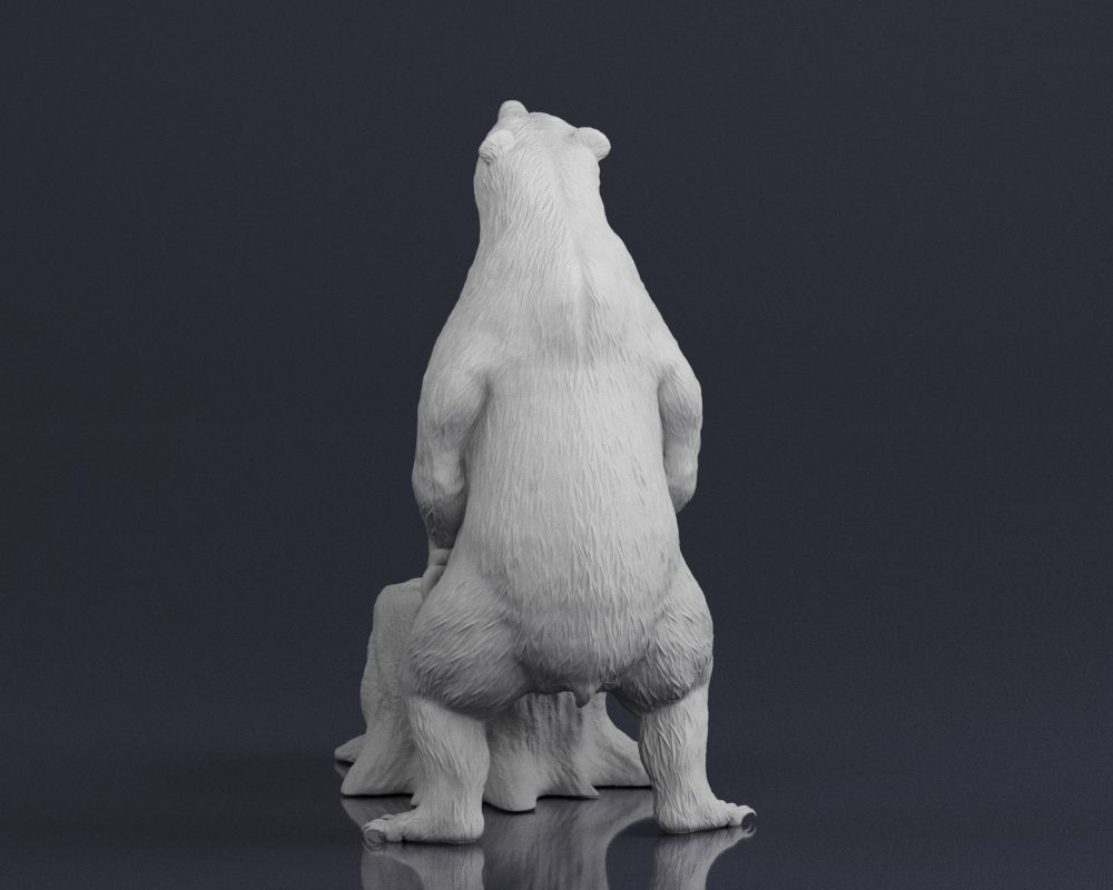 001548 Bear standing 3D print model_12