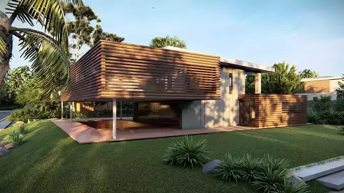 Casa Scene-villa-modern house 3D model