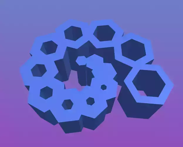 Spiral Hexagons Pencil Holder