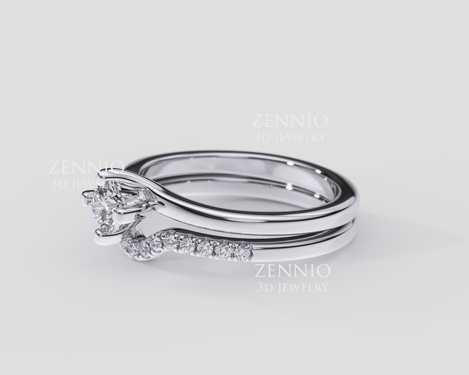 ZDR0276 COUPLE RING 3D print model_2