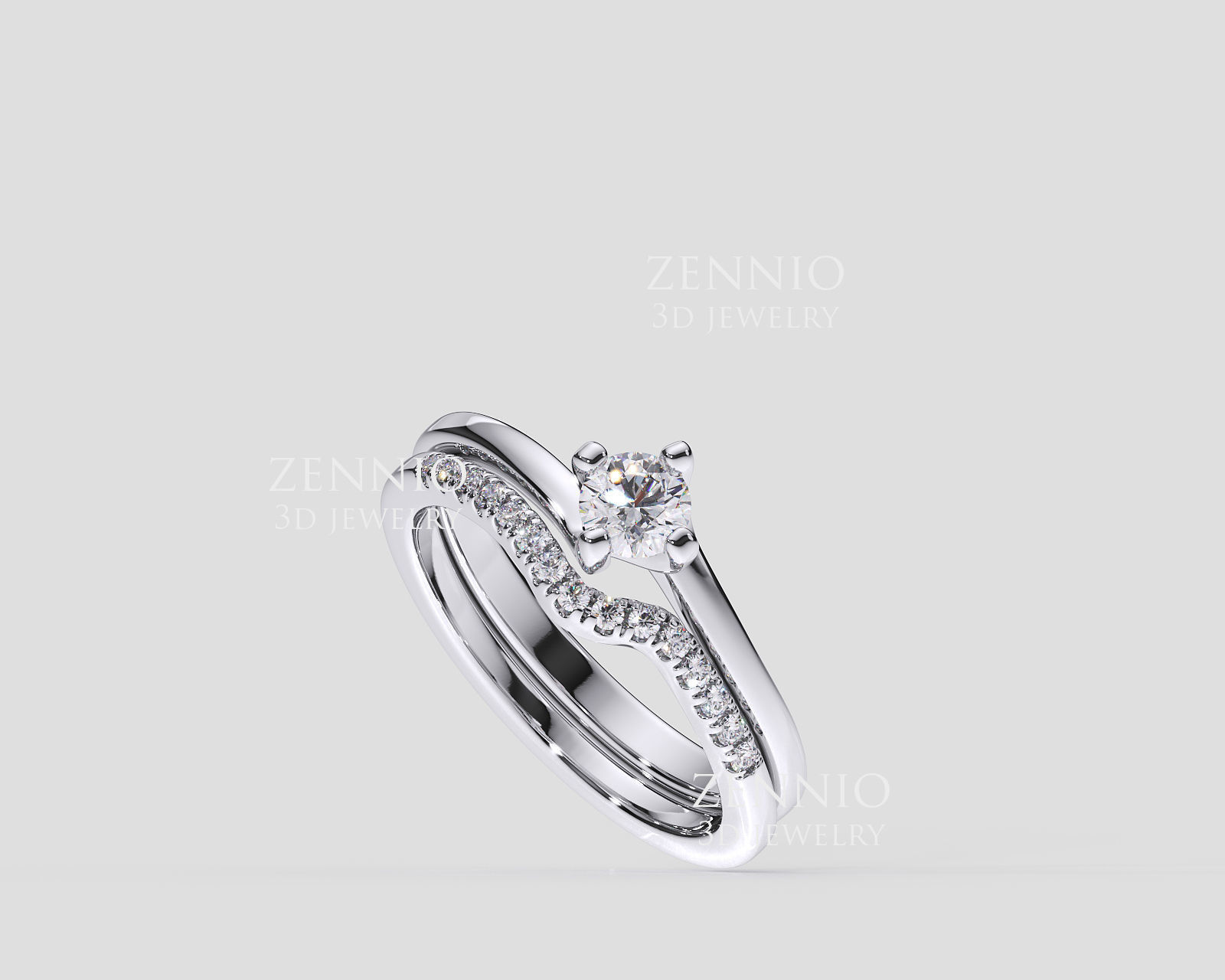 ZDR0276 COUPLE RING 3D print model_1