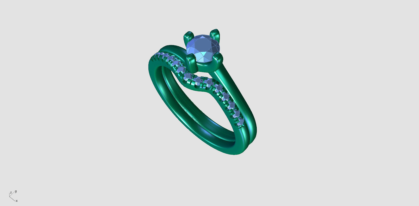 ZDR0276 COUPLE RING 3D print model_6
