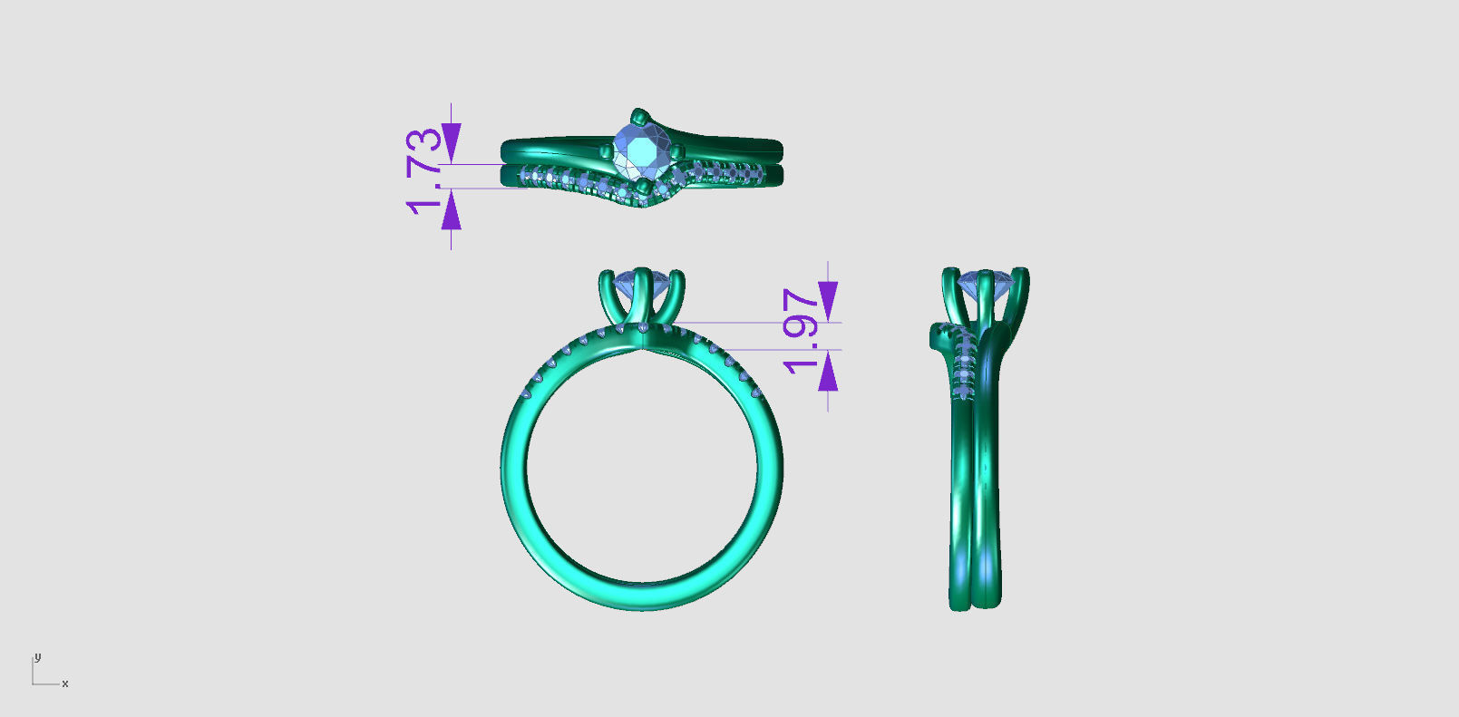 ZDR0276 COUPLE RING 3D print model_7
