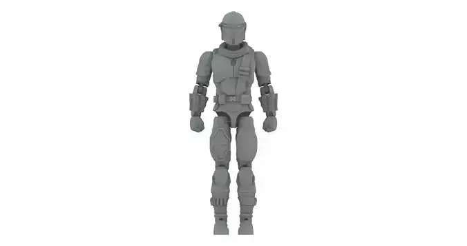Mandalorian - ARTICULATED POSEABLE ACTION FIGURE 150mm 3D print model
