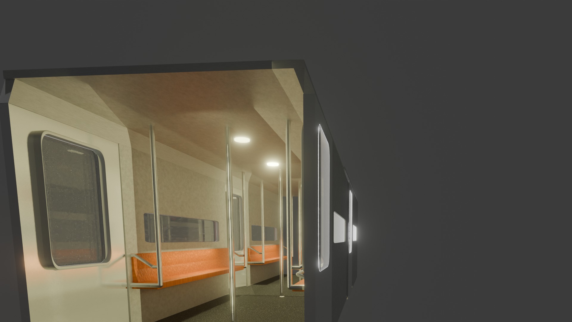 A train subway carriage fully textured and includes lighting 3D model_2