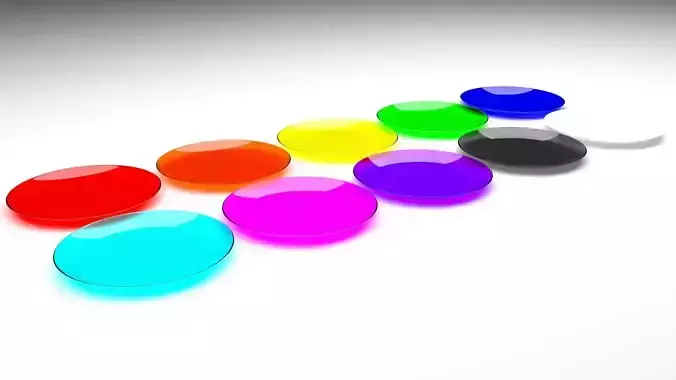 Colored Glass Plates Set