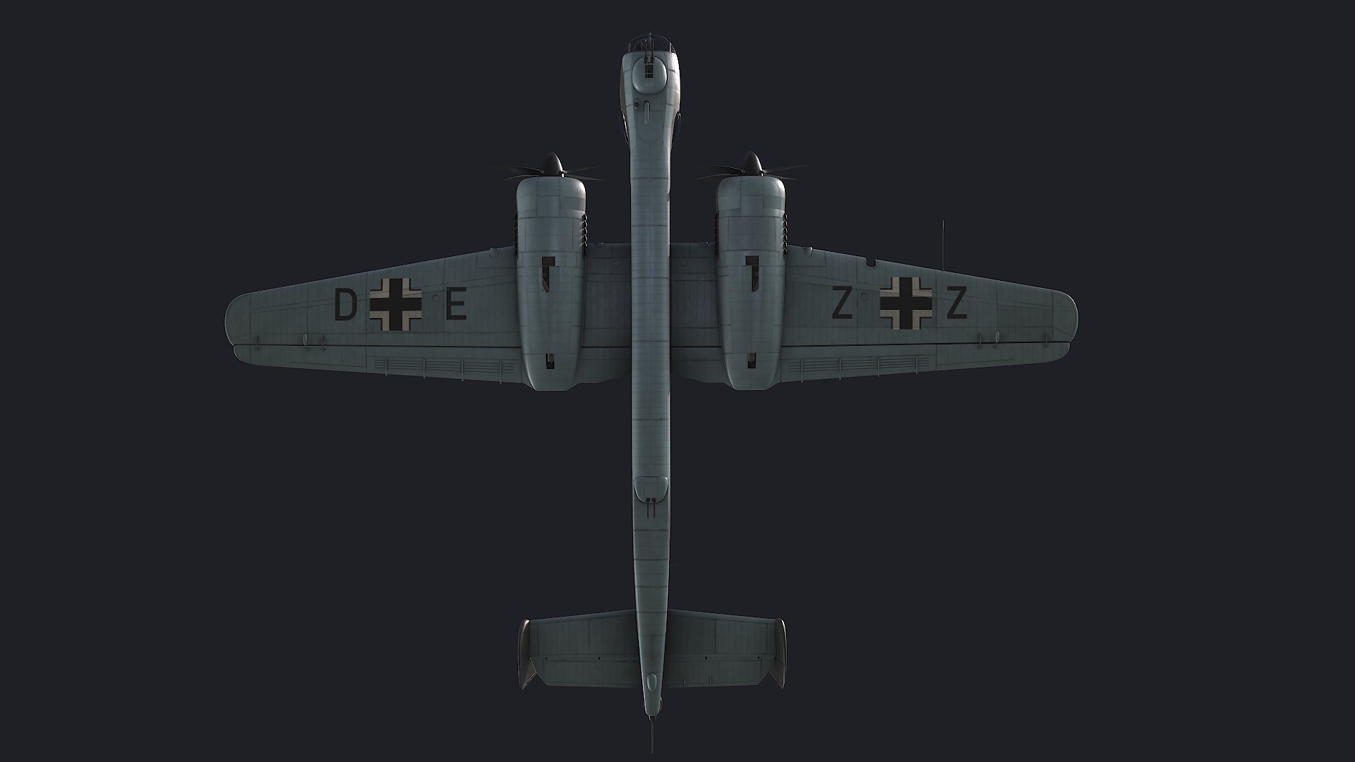 Ju-288 V103 Low-poly 3D model_6