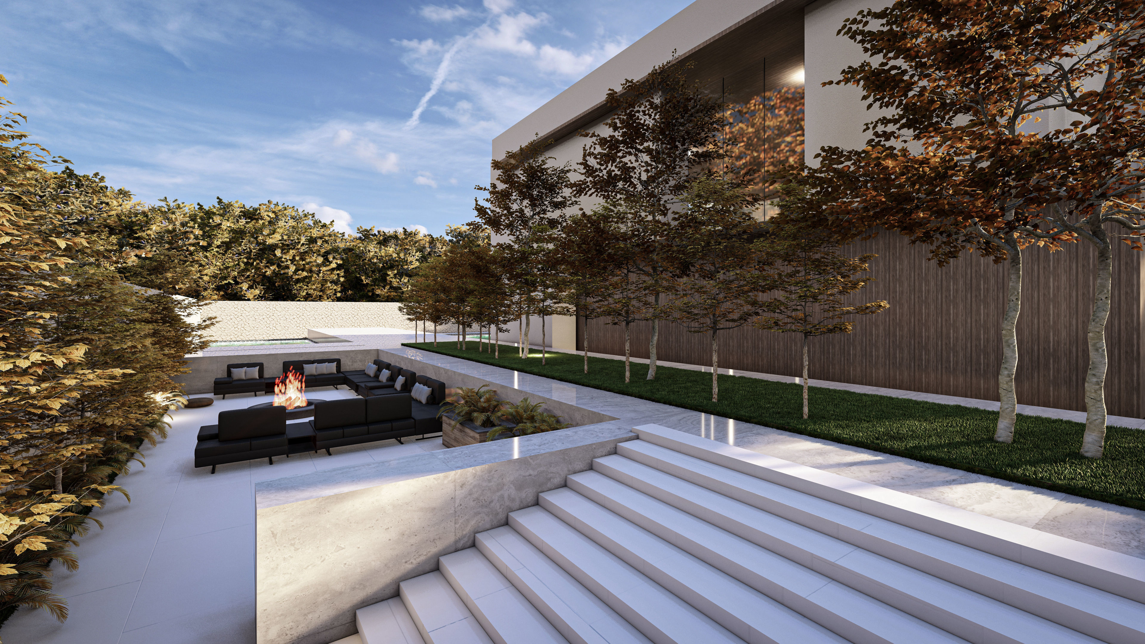 Modern Luxury Villa Exterior Design  Model Low-poly 3D model_9