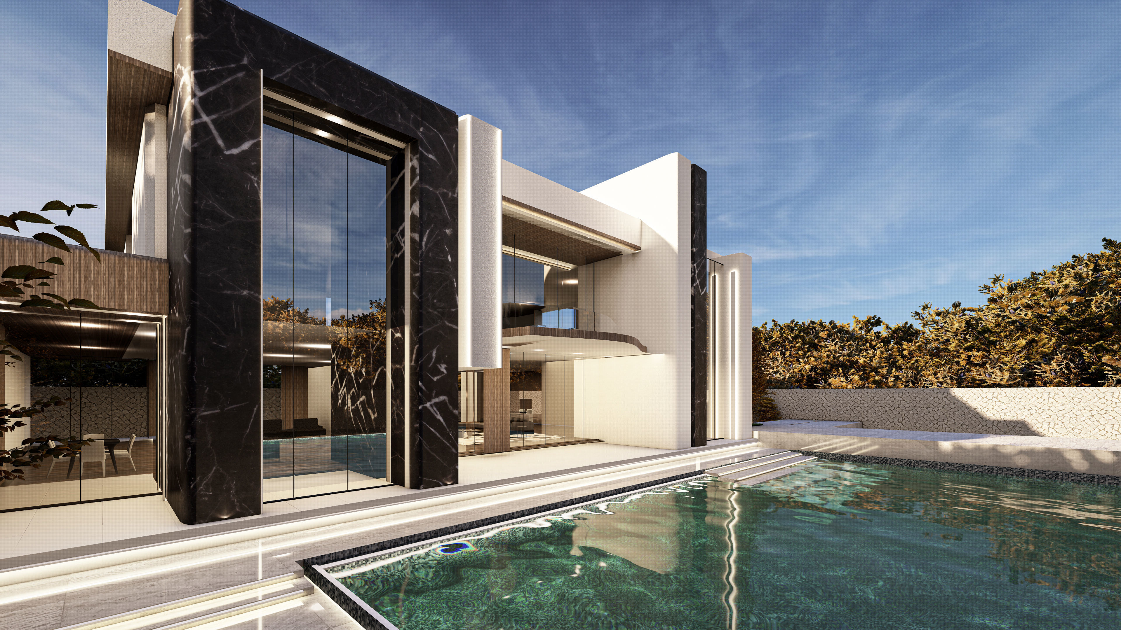 Modern Luxury Villa Exterior Design  Model Low-poly 3D model_3