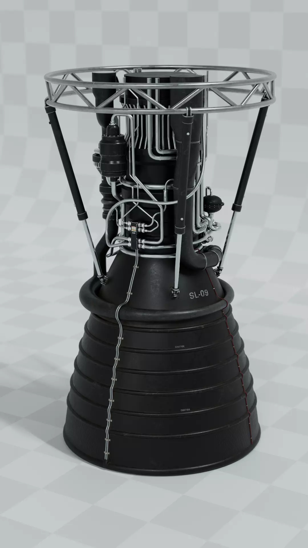 Rocket Engine 3D model_0