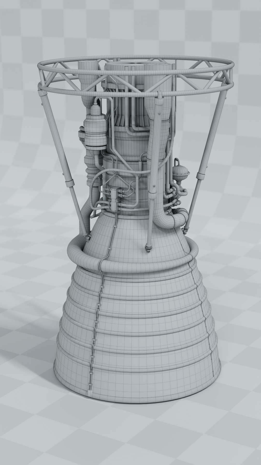 Rocket Engine 3D model_1