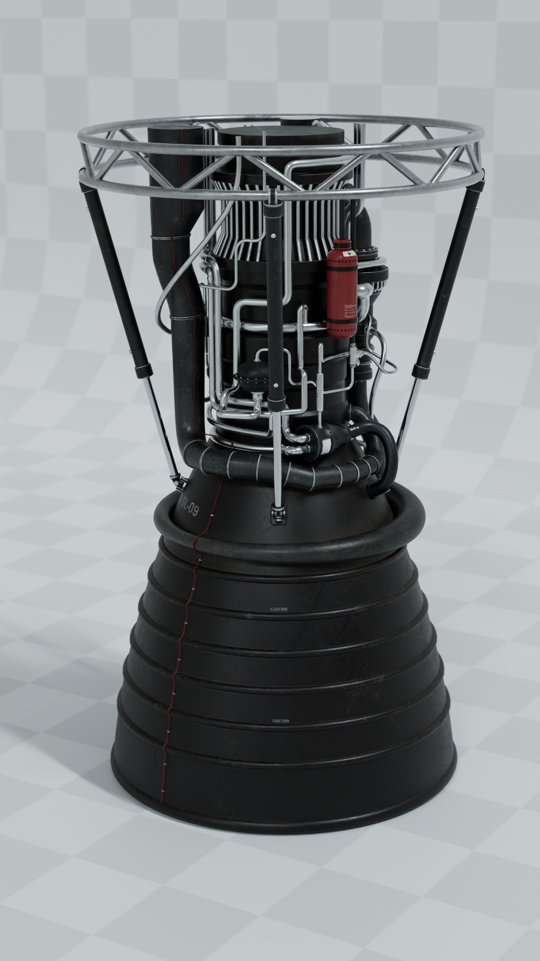 Rocket Engine 3D model_2