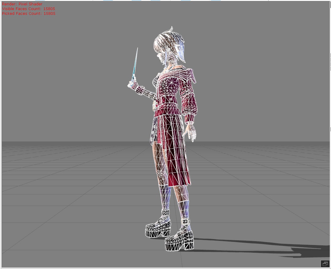 Melissa Twinge Weaver Low-poly 3D model_6