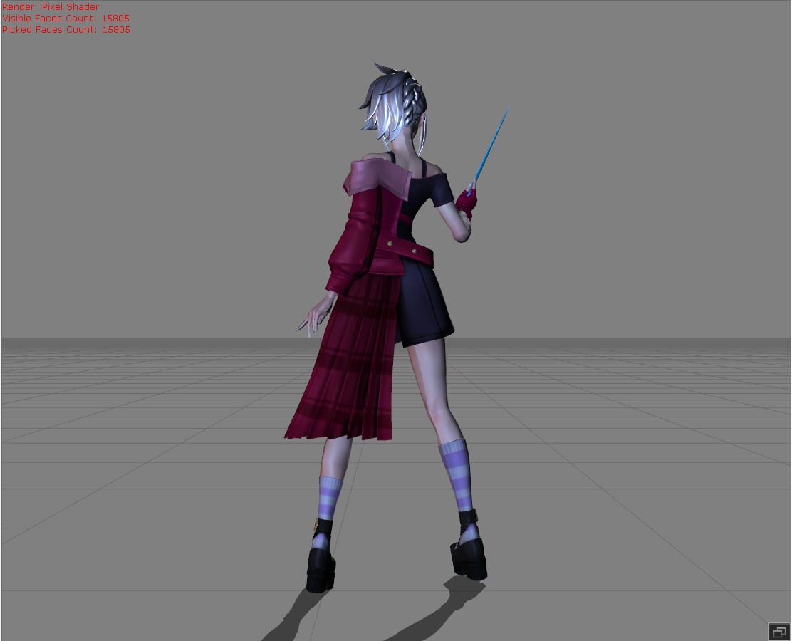 Melissa Twinge Weaver Low-poly 3D model_3