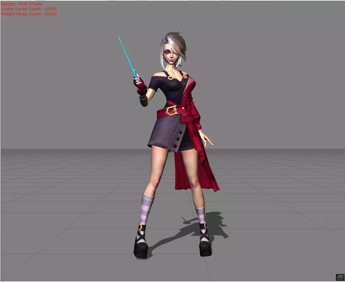 Melissa Twinge Weaver Low-poly 3D model_0