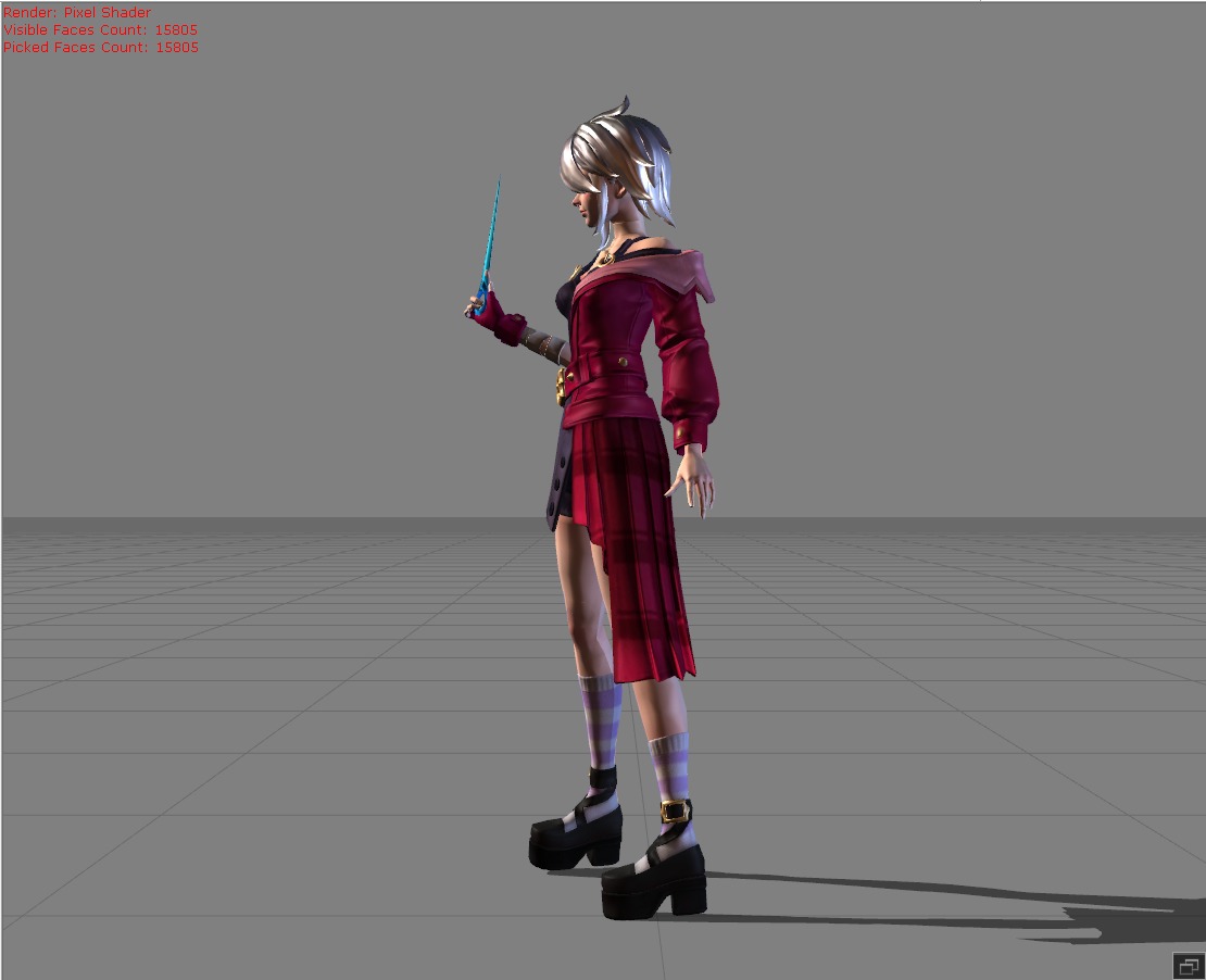 Melissa Twinge Weaver Low-poly 3D model_2