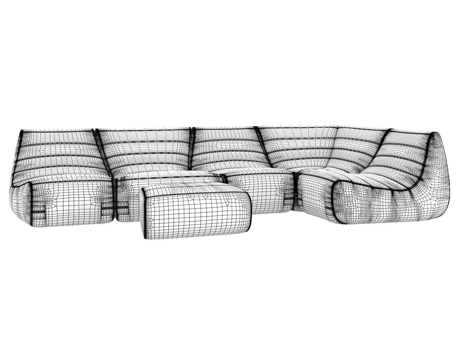 Saparella Sectional Sofa 3D model_5