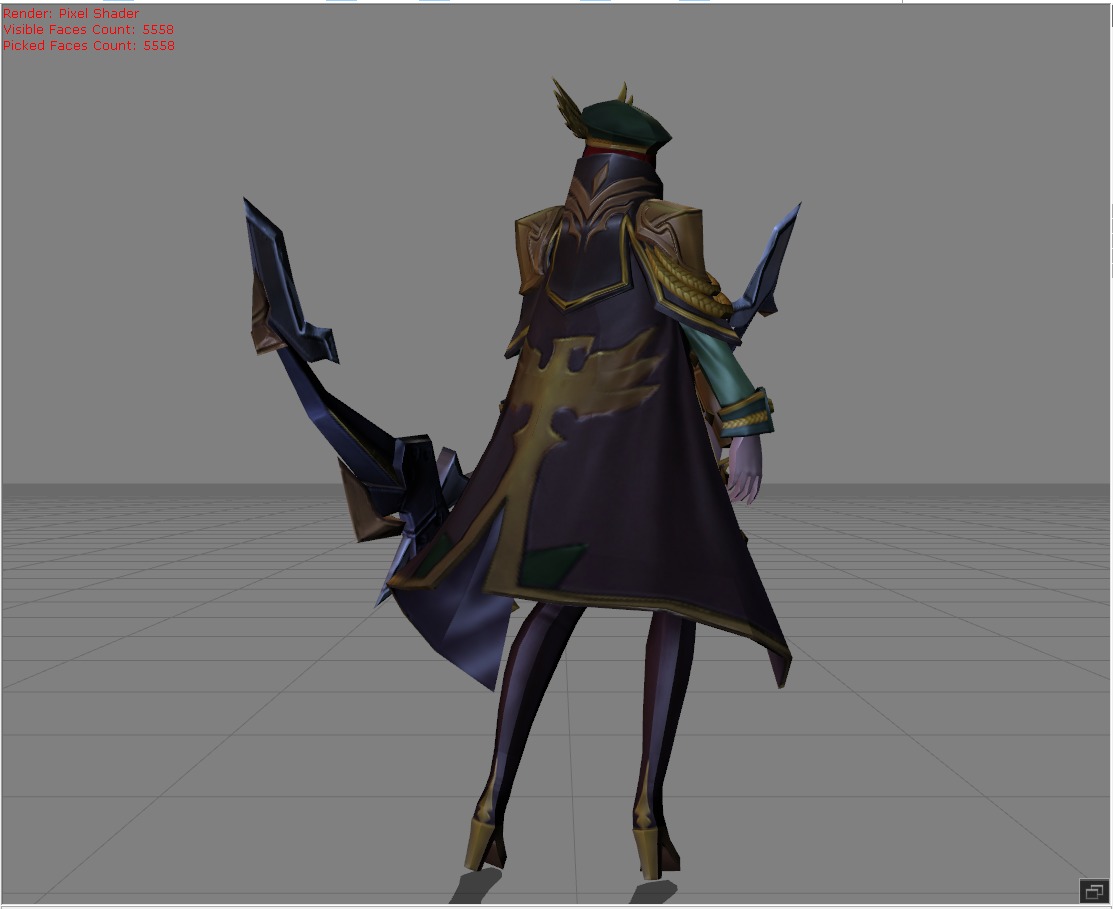 Miya Captain Thorns Low-poly 3D model_3