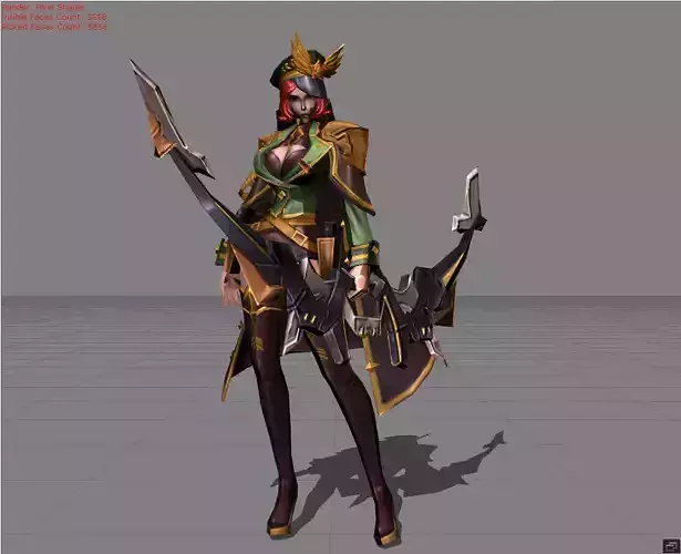 Miya Captain Thorns Low-poly 3D model